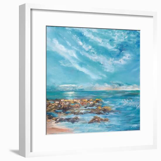 Into the Horizon Square II-Julie DeRice-Framed Art Print