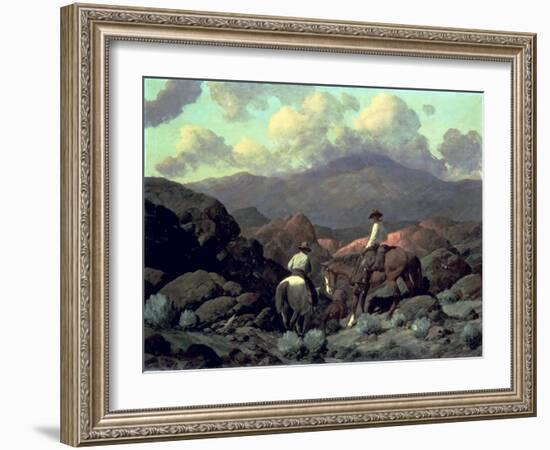 Into the Jackson Hole Country, 1937-Frank Tenney Johnson-Framed Giclee Print