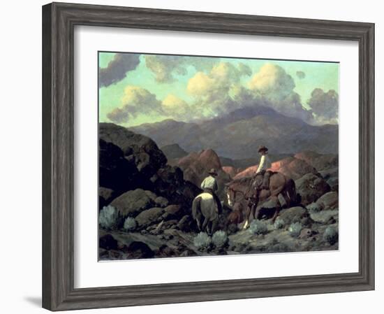 Into the Jackson Hole Country, 1937-Frank Tenney Johnson-Framed Giclee Print