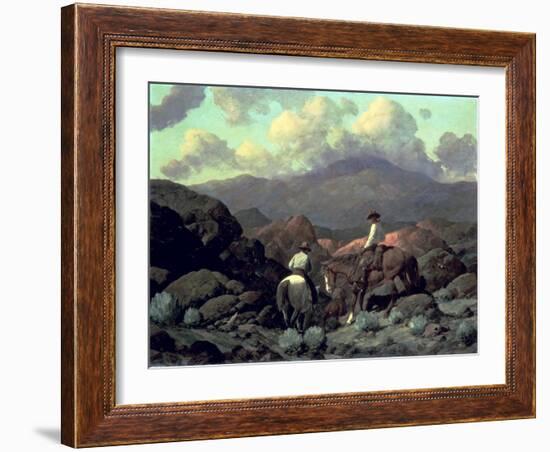 Into the Jackson Hole Country, 1937-Frank Tenney Johnson-Framed Giclee Print