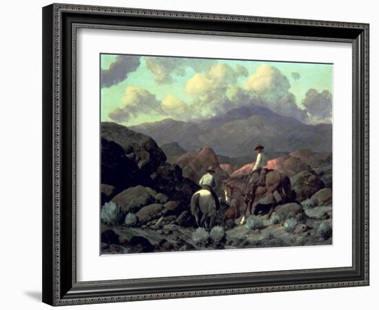 Into the Jackson Hole Country, 1937-Frank Tenney Johnson-Framed Giclee Print