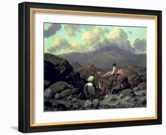 Into the Jackson Hole Country, 1937-Frank Tenney Johnson-Framed Giclee Print