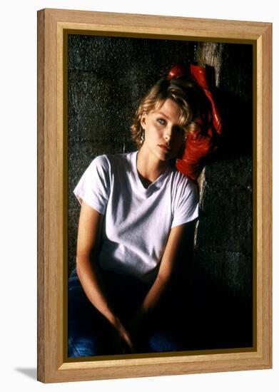 INTO THE NIGHT, 1984 directed by JOHN LANDIS Michelle Pfeiffer (photo)-null-Framed Stretched Canvas