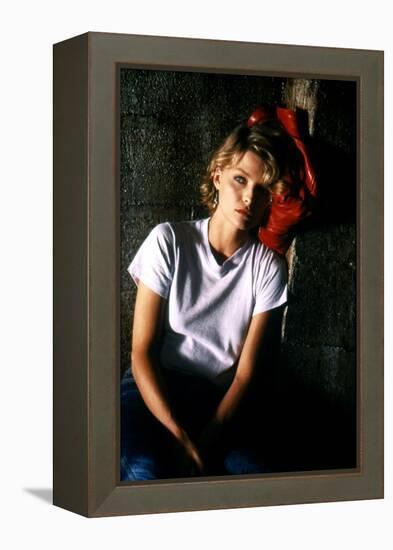 INTO THE NIGHT, 1984 directed by JOHN LANDIS Michelle Pfeiffer (photo)-null-Framed Stretched Canvas