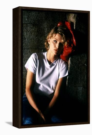 INTO THE NIGHT, 1984 directed by JOHN LANDIS Michelle Pfeiffer (photo)-null-Framed Stretched Canvas