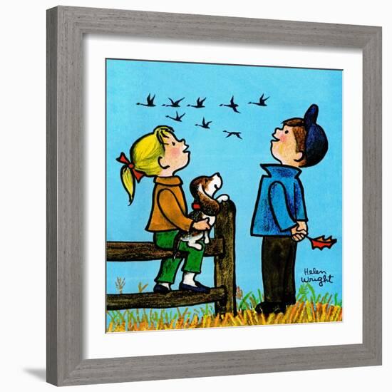 Into the Wild Blue Yonder - Jack & Jill-Helen Wright-Framed Giclee Print