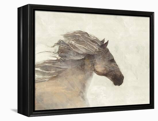 Into the Wind Ivory Reversed-Albena Hristova-Framed Stretched Canvas