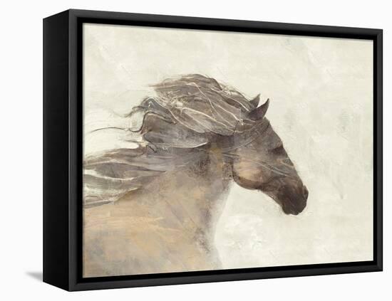 Into the Wind Ivory Reversed-Albena Hristova-Framed Stretched Canvas