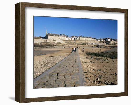 Intra-Muros, Old Walled Town, St. Malo, Ille-Et-Vilaine, Brittany, France-David Hughes-Framed Photographic Print