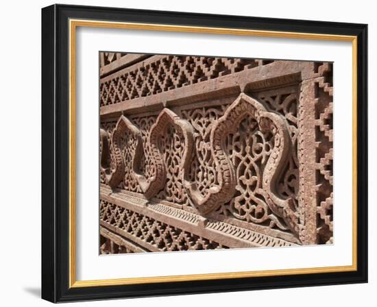 Intricate Carving, Qutb Complex, Delhi, India, Asia-Martin Child-Framed Photographic Print