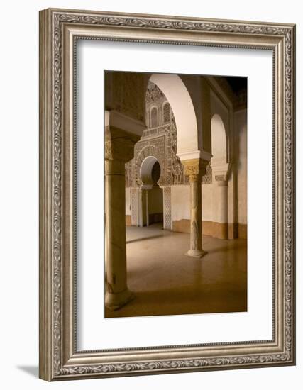 Intricate Islamic Design at Medersa Ben Youssef-Simon Montgomery-Framed Photographic Print