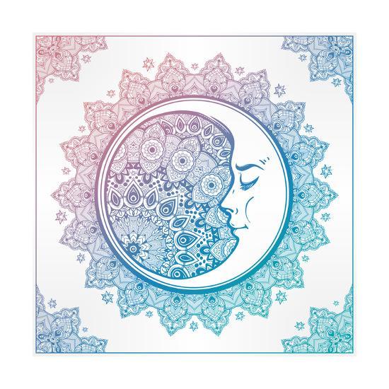 Download 'Intricate Ornate Bohemian Crescent Moon with Stars and ...