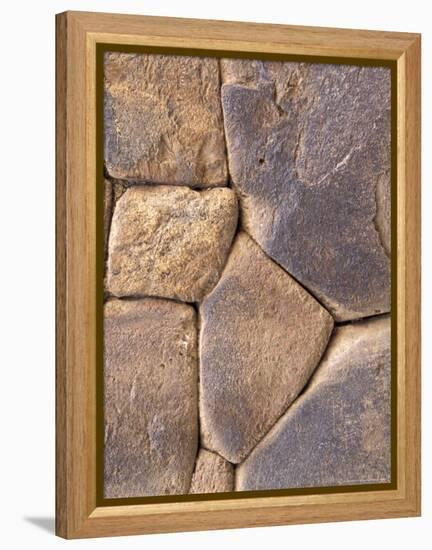 Intricate Rock Wall Detail, Ollantaytambo, Peru-Claudia Adams-Framed Premier Image Canvas