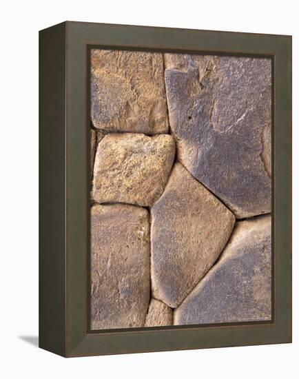 Intricate Rock Wall Detail, Ollantaytambo, Peru-Claudia Adams-Framed Premier Image Canvas