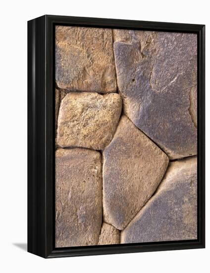 Intricate Rock Wall Detail, Ollantaytambo, Peru-Claudia Adams-Framed Premier Image Canvas