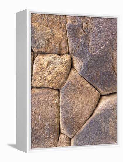 Intricate Rock Wall Detail, Ollantaytambo, Peru-Claudia Adams-Framed Premier Image Canvas