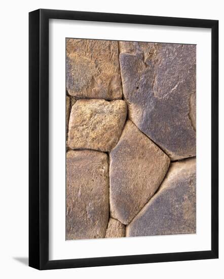 Intricate Rock Wall Detail, Ollantaytambo, Peru-Claudia Adams-Framed Photographic Print