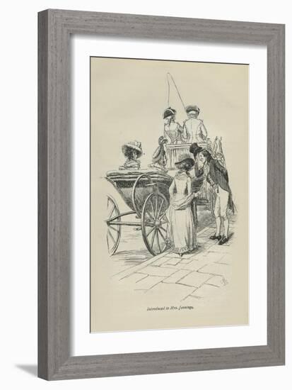 Introduced to Mrs Jennings, 1896-Hugh Thomson-Framed Giclee Print