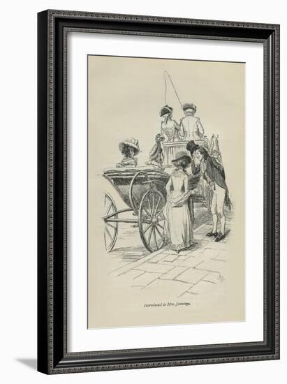 Introduced to Mrs Jennings, 1896-Hugh Thomson-Framed Giclee Print