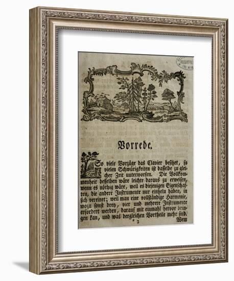 Introduction of Treaty on Harpsichord-null-Framed Giclee Print