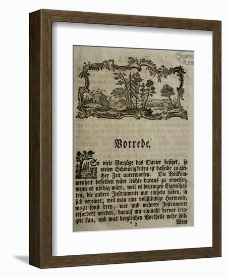 Introduction of Treaty on Harpsichord-null-Framed Giclee Print