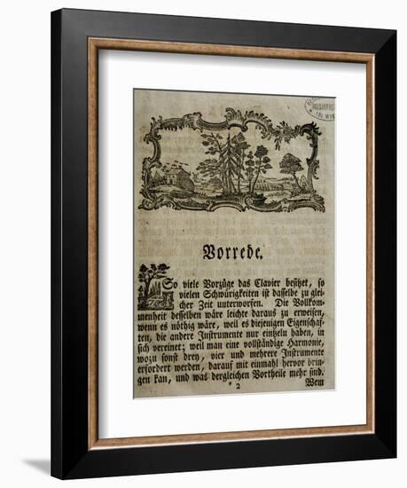 Introduction of Treaty on Harpsichord-null-Framed Giclee Print