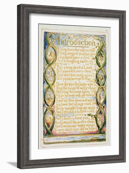 Introduction to Songs of Experience: Plate 30 from Songs of Innocence and of Experience C.1815-26-William Blake-Framed Giclee Print