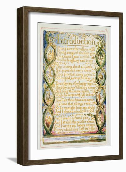 Introduction to Songs of Experience: Plate 30 from Songs of Innocence and of Experience C.1815-26-William Blake-Framed Giclee Print