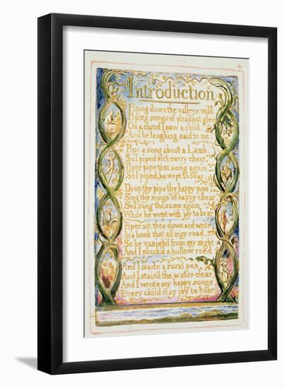 Introduction to Songs of Experience: Plate 30 from Songs of Innocence and of Experience C.1815-26-William Blake-Framed Giclee Print