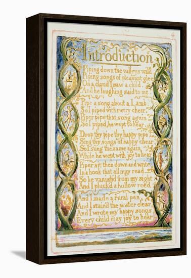 Introduction to Songs of Experience: Plate 30 from Songs of Innocence and of Experience C.1815-26-William Blake-Framed Premier Image Canvas