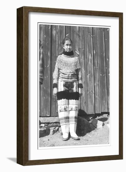 Inuit Girl Posing-Angelo Cozzi-Framed Giclee Print