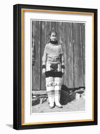 Inuit Girl Posing-Angelo Cozzi-Framed Giclee Print