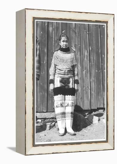 Inuit Girl Posing-Angelo Cozzi-Framed Premier Image Canvas