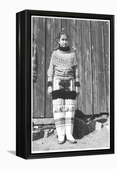 Inuit Girl Posing-Angelo Cozzi-Framed Premier Image Canvas