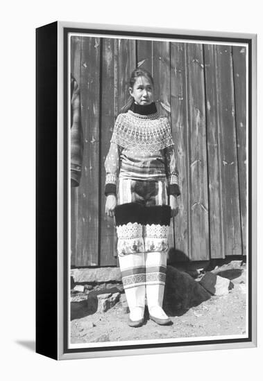 Inuit Girl Posing-Angelo Cozzi-Framed Premier Image Canvas