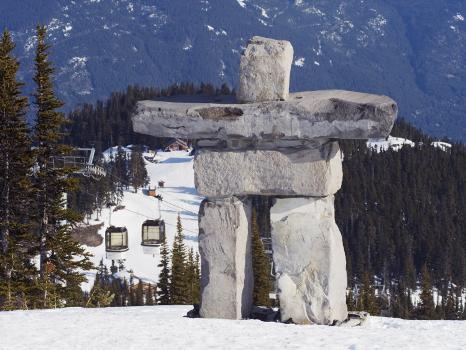 Inuit Inukshuk Stone Statue, Whistler Mountain Resort' Photographic Print -  Christian Kober | Art.com