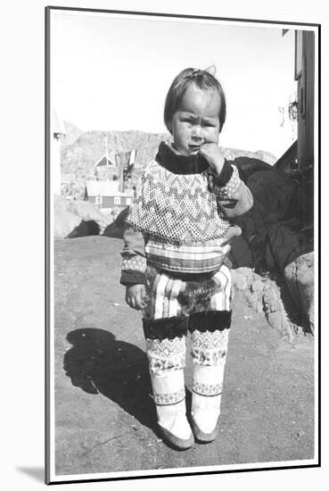 Inuit Young Girl Posing-Angelo Cozzi-Mounted Giclee Print