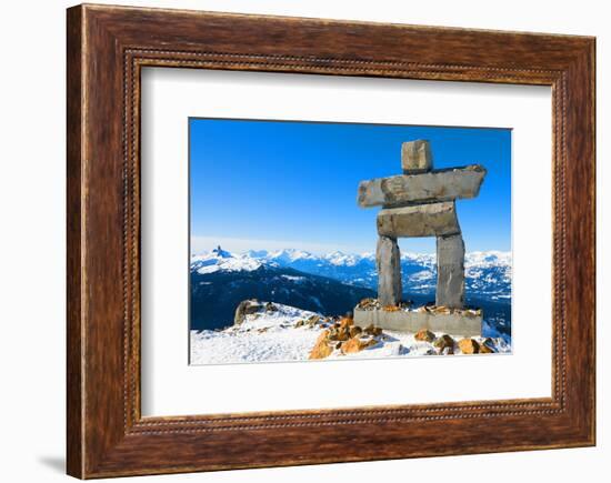 Inukshuk at Whistler Mountain-null-Framed Premium Giclee Print