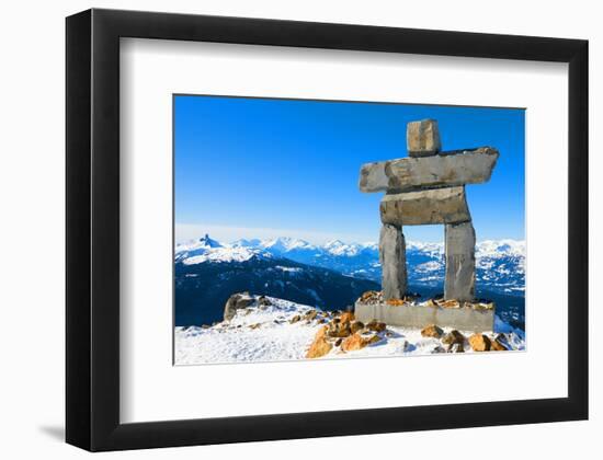 Inukshuk at Whistler Mountain-null-Framed Premium Giclee Print