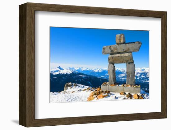 Inukshuk at Whistler Mountain-null-Framed Premium Giclee Print