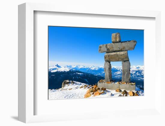 Inukshuk at Whistler Mountain-null-Framed Premium Giclee Print