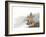 Inukshuk in Cold Winter Scene-null-Framed Art Print