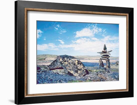 Inukshuk Landscape 2-null-Framed Art Print