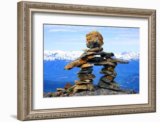 Inukshuk Mount Whistler Canada-null-Framed Premium Giclee Print