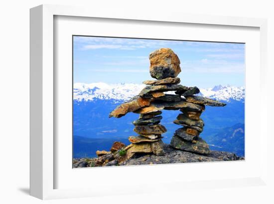 Inukshuk Mount Whistler Canada-null-Framed Premium Giclee Print