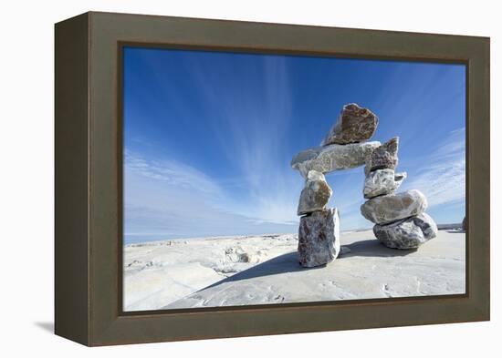 Inukshuk, Nunavut Territory, Canada-Paul Souders-Framed Premier Image Canvas