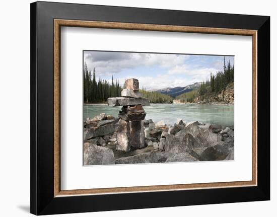 Inukshuk Sturcture - Jasper AB-null-Framed Art Print