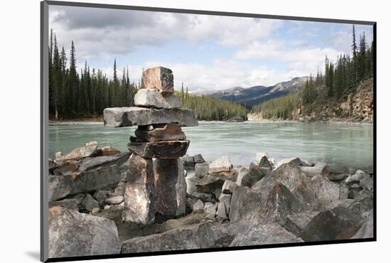 Inukshuk Sturcture - Jasper AB-null-Mounted Art Print