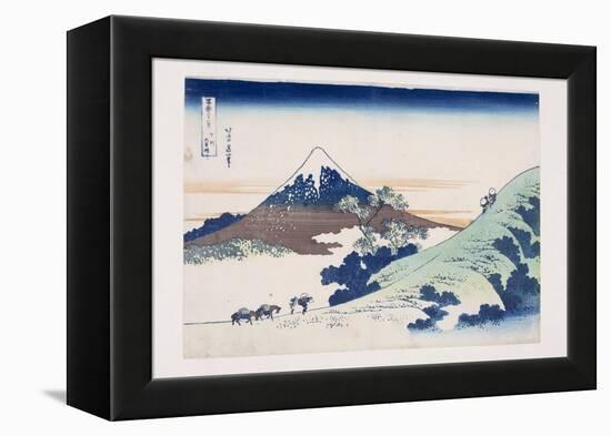 Inume Pass in Kai Province (Koshu Inume-Toge) (Colour Woodblock Print)-Katsushika Hokusai-Framed Premier Image Canvas