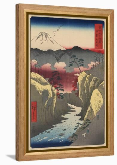 Inume Pass in Kai Province-Ando Hiroshige-Framed Premier Image Canvas